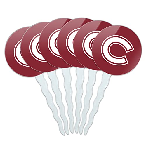 Colgate University Primary Logo Cupcake Picks Toppers Decoration Set of 6