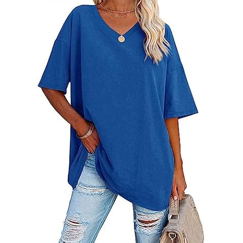 T-Shirt WINKEEY Femme Col V Oversize Cover
