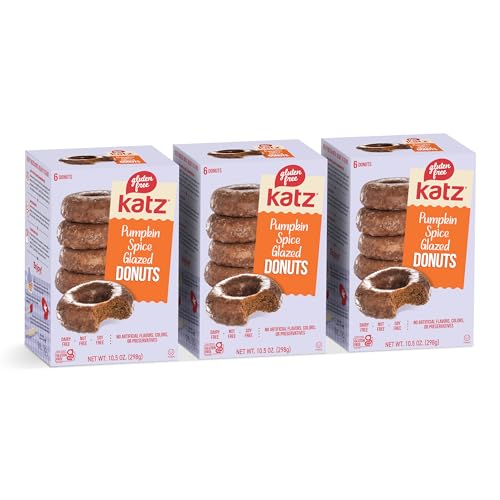 Katz Gluten Free Pumpkin Spice Glazed Donuts.Free of Dairy, Peanuts,