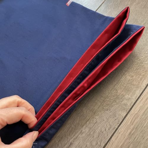 Kimono Komon Pongee Japanese Doll Kokeshi Indigo Denim Color Pure Silk Training Thread Product - Thumbnail 3