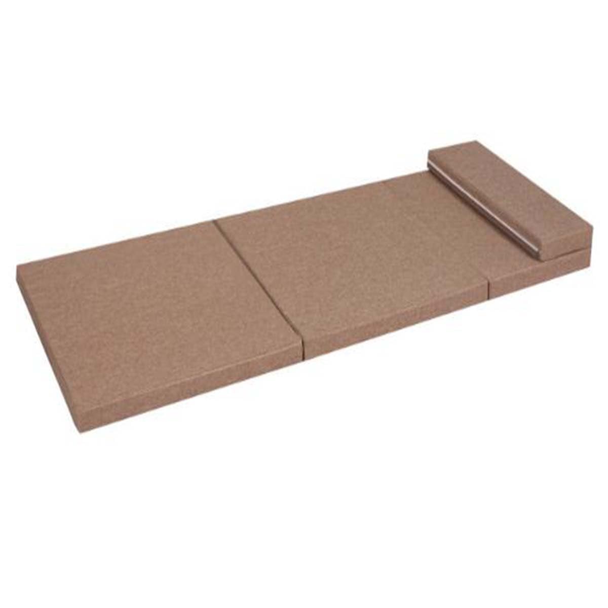 Monbaer Tri-Fold Foam Mattress with Pillow, Guests Folding Mattress, Soft Foam Futon Z Bed & Sofa Chair, Portable Floor Mattress for Travel Camping, Removable Cover