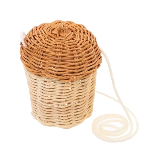 HIAKDOFT Handgefertigte Rattan Umhängetasche Eichelform Robust und...