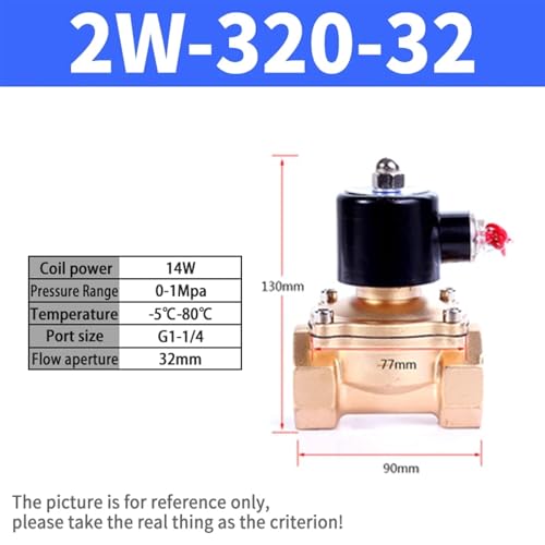 Electroválvula 2W 1 2 normalmente cerrada 12V DC latón para tuberías de agua 3