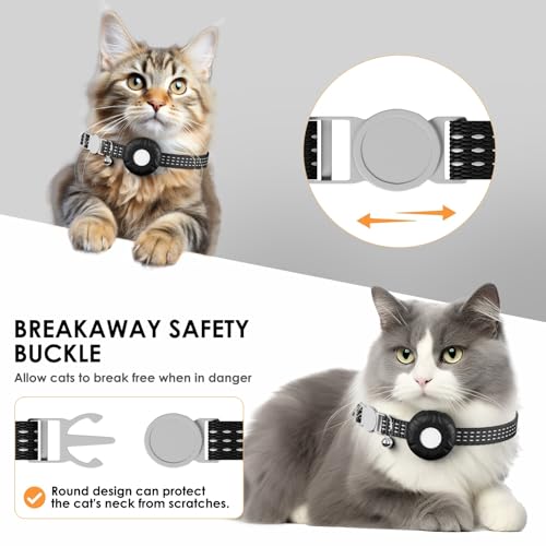 Image of GPS Tracker for Cats, Mini Cat Tracker, Pet Tracker, No Monthly Fee, Compatible with Apple Find My(iOS Only), Anti-Lost, Finder Tag for Cars, Pets, Kids, Items, Black