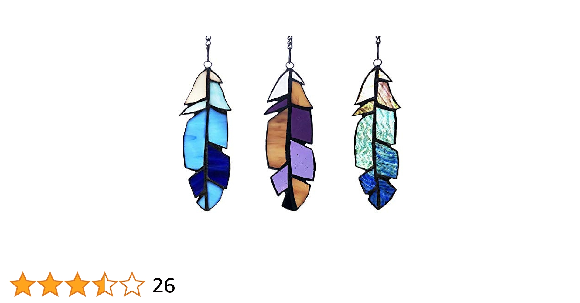 Amazon.com: RIVER OF GOODS 6 amazon-com-river-of-goods-6-h-set-of-3-virtues-of-a-feather-stained-glass-window-panel-suncatcher-blue-purple-green-home-kitchen