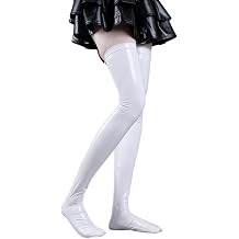 Patent leather Thigh High Socks for Women Over Knee Thigh Highs Stockings for Cosplay Daily Wear