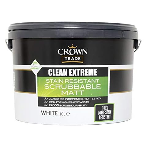 10lt Crown Clean Extreme Stain Resistant Paint Cover