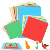 300 Hojas Papel de Origami de Colores, Papel Origami Cartulina de Colores A4, Doble Cara Origami Papel Hecho a Mano para Manualidades Proyectos Niños y Adultos (3 Tamaños: 20x20cm/15x15cm/A4)