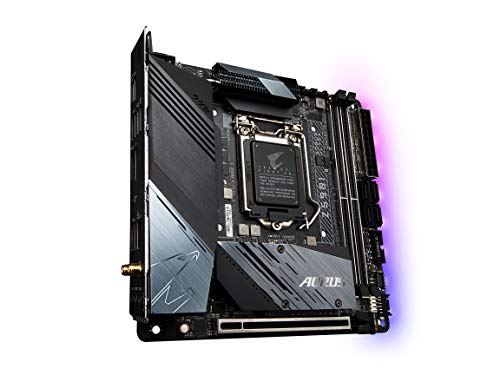 GIGABYTE Z590I AORUS Ultra (LGA 1200/Intel Z590/Mini-ITX/Dual M.2/PCIe 4.0/USB 3.2 Gen2X2 Type-C/Intel WiFi 6/Intel i225V 2.5GbE/Gaming… – Ansicht 4
