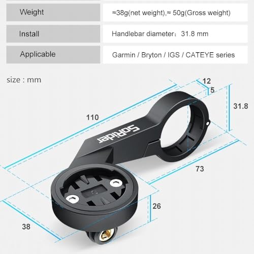 SUPORTE PARA COMPUTADOR DE BIKE/dispositivos GPS/computadores da série Garmin EDGE Edge 540 530 830/