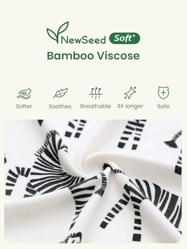 Image of Unisex Baby Bamboo Viscose Long Sleeve Romper, Cute Prints Zipper Footless Jumpsuit, Toddler One-Piece Outfits