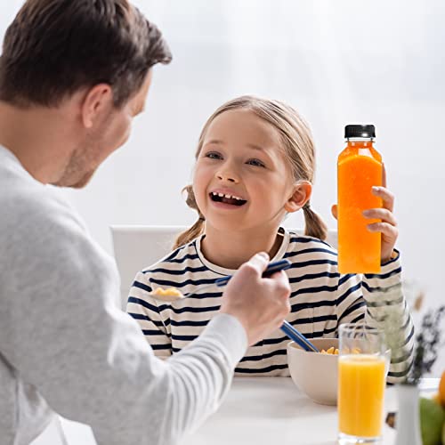 DEPEPE 16 Pack 16oz Reusable Plastic Bottles with Caps, Empty PET Juice Bottle with Lids for Juicing, Smoothies, Drink, Water Containers 6 41jVKWcBG9L