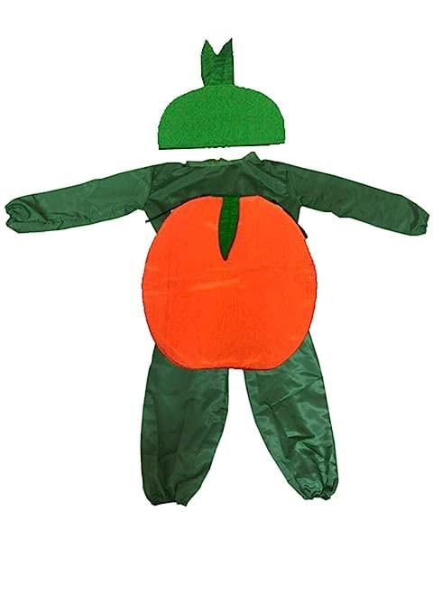 FANCY TRADERS Orange Fruit Dress for Boys and Girls- Fruit Cutout with Green Jmpsuit Orange (6-7 years) (B0C146V8B3) Amazon Price History, Amazon Price Tracker