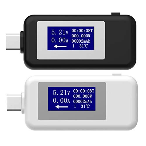Tester USB-C Multimetro Digitale Voltmetro - Display LCD 1.54" - Misura Tensione, Corrente, Temperatura