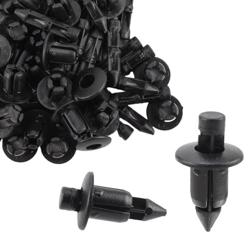 Alrens 40PCS Plastic Rivet Bike Fairing Trim Clips Rivet Fasteners Motorcycle Screw Spire Speed Clip Nut Black 6mm Hole with Honda/Compatible with Yamaha/with Suzuki/