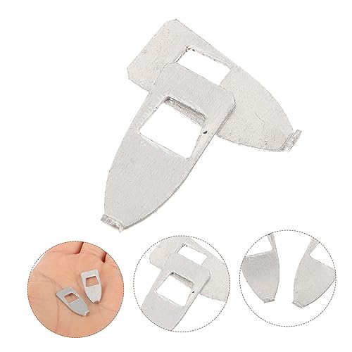 NULYLU 2pcs Metal Violin Bow Tips Replacement Parts Fittings for String Instruments Grip Precision Compatible Violin Bows for Musicians Beginners - Thumbnail 2