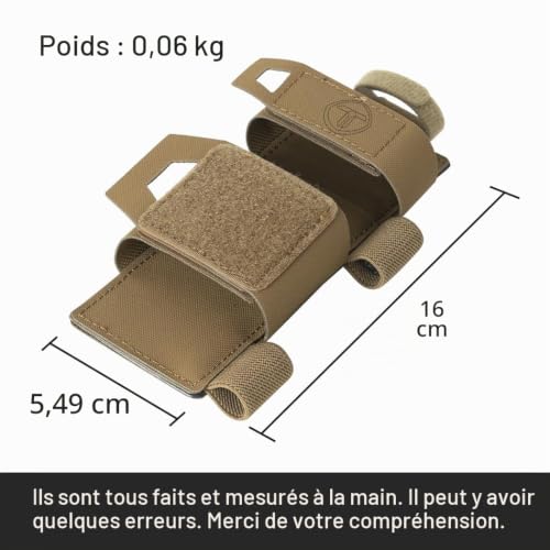 TOPTACPRO Porte-Garrot Tactique et Ciseaux Molle TQ Pochette de Ciseaux médicaux Trauma IFAK Holster Garrot Carrier (Coyote Brown) – vue 5