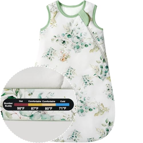 Image of Slumber Buddy Baby Bamboo Sleep Sack, 70% Rayon Made from Bamboo 30% Cotton 1.0 TOG Infant Wearable Blanket