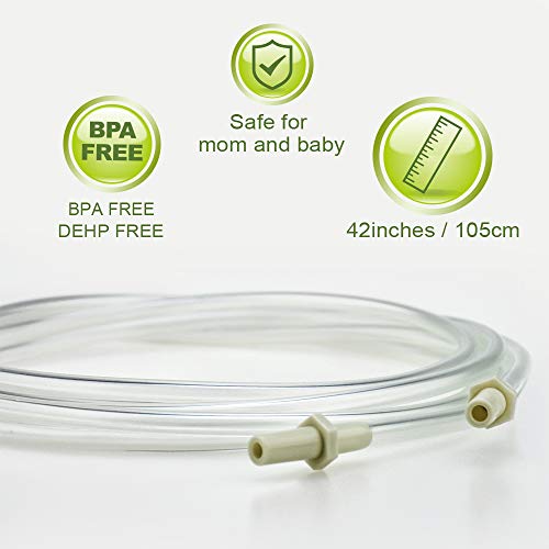 Image of 4 Replacement Tubing (2 Packs) Compatible with Medela Pump in Style and Pump in Style Advanced Breast Pump; Made by Maymom; Not Original Medela Tubing