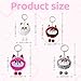 QPHYFXF Women Cute Kawaii Cat Keychain Plush Charm for Backpack, Party Favor Meeting Present Key Ring (Pure White)