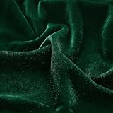 Tela de terciopelo aplastado, venta por metros, 2 m x 155 cm, color verde oscuro, tela de terciopelo, tela decorativa para cortinas, mantel, funda de sofá
