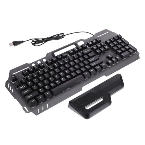 Clavier USB filaire 104 touches résistant pour éliminer la latence sur PC de bureau noir