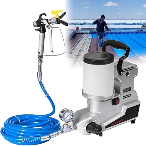 2024 Verbeterde Verfspuit, 1600W Hoog Rendement Airless Verfspuit met Sproeiers, Gemakkelijk Schoon Te Maken, Verfspuit voor Meubels, Kasten, Hekken, Terrassen, Muren