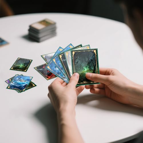 Image of 500 Count Card Sleeves, Matte Magic Card Sleeves, Smooth Shuffle & Tear Resistant, Fit for MTG, TCG, CCG (Dark Green)