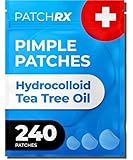 PatchRx Pickel Patches für Gesicht (240 Patches) Hydrokolloid Akne Patches mit Teebaumöl Pickel Aufkleber - Akne Pickel Patches für Gesicht - Zit Patches