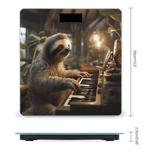 Báscula digital de baño con diseño Sloth Piano miniatura 2