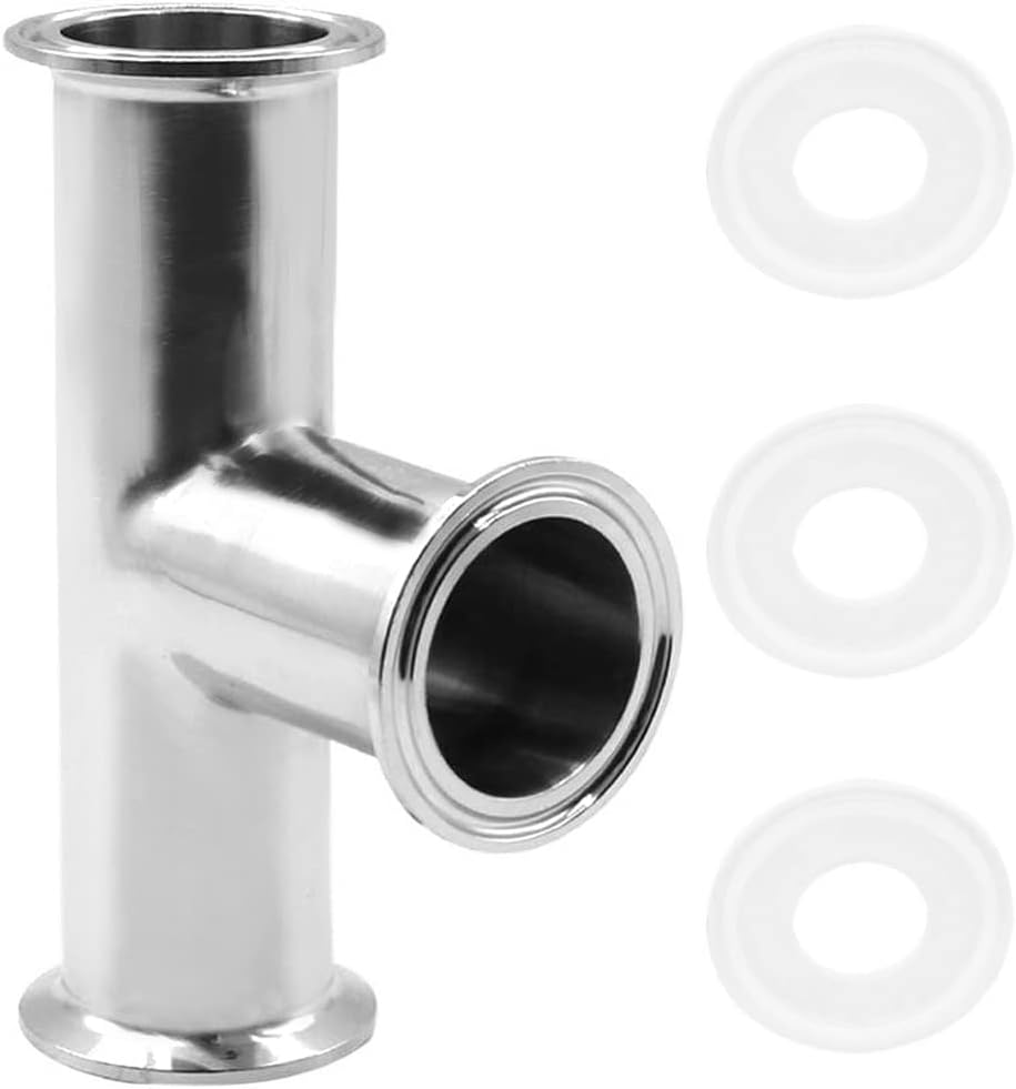 Beduan 2" Tri Clamp Tee 3 Way Stainless Steel 304 Sanitary Fitting (51mm Pipe OD)