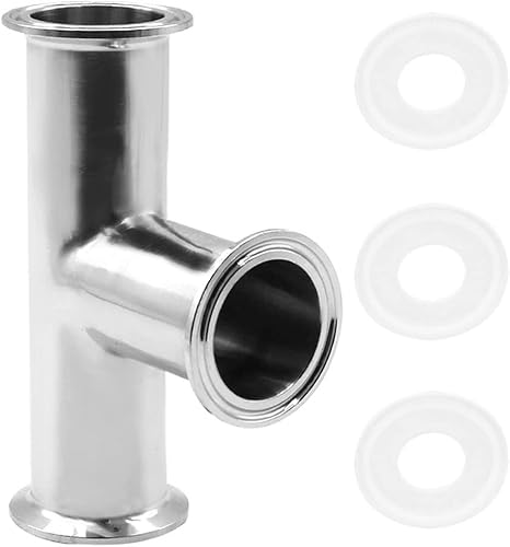 Beduan 1.5 "Tri Clamp Tee 3 Way Acero inoxidable 304 Instalación sanitaria (tubo de 1.496 in OD)