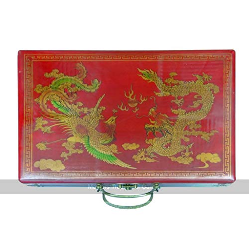 Mah Jong set en estuche de piel sintética miniatura 3