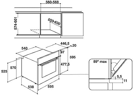 Hotpoint 3AF 534 H IX HA Forno Class 3, 5800 W, 71 Litri, Metallo, Nero :  Amazon.it: Grandi elettrodomestici