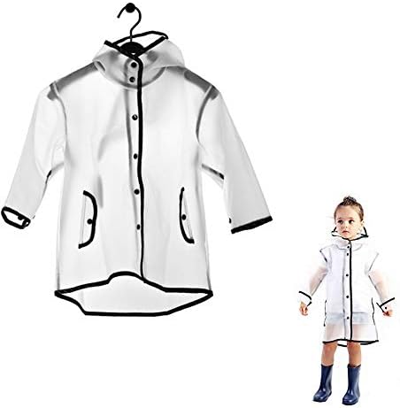 Kids Raincoat EVA Rain Poncho,Portable Hooded Poncho Jacket Rain Coat for Boys Girls Children (S, Age for 1-2)