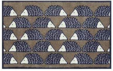 Turtle Mat Runner Spike Hedgehog - Brown - 75x120cm, inside and outside, washable, with multi-grip backing