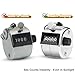Nliyeisu 2 Pcs Clicker Counter, Hand Tally Counter with Large Display - Mechanical Pitch Counter Clicker for Baseball, Inventory, People Counting, Events, Gym Reps(Silver)