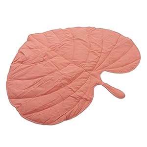 Bladvormige Tapijt Baby Speelkleed Creatieve Blad Baby Speelkleed Erker Vloermat Baby Klimmen Mat Kinderkamer Decoratie (Roze)