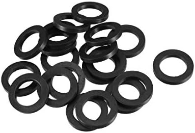 sourcingmap Rubber Flat Washers 18mm OD 5mm ID 2mm Thickness for Faucet Pipe Water Hose, Pack of 20