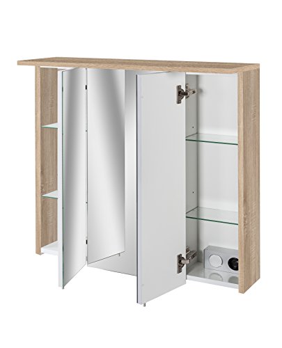 Schildmeyer Mirror Cabinet 124912, Melamine resin coating, Sonoma Oak, 70.5 x16 x 72.5 cm Schildmeyer Mirror Cabinet 124912, Melamine resin coating, Sonoma Oak, 70.5 x16 x 72.5 cm