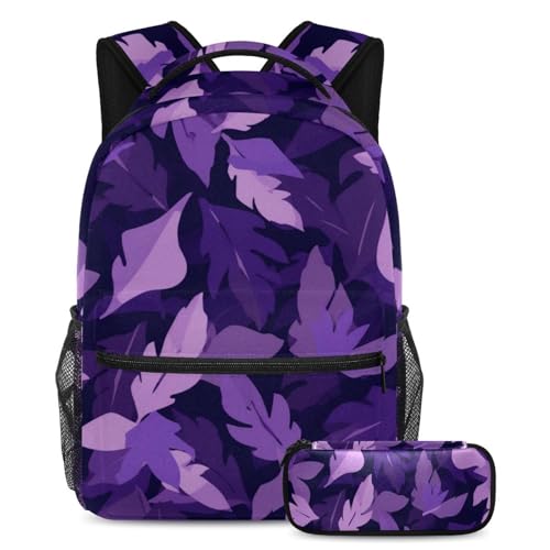 Sac d'école enfants et adolescents avec trousse à crayons grand volume