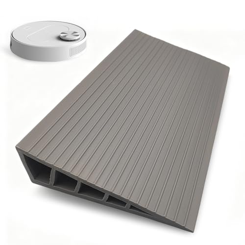 Image of Rubber Threshold Ramp, 100×10×2.5cm Self Adhesive Non-Slip Wheelchair Ramp Threshold Strips Portable Mobility Scooter Ramps for Doorways Steps Stairs