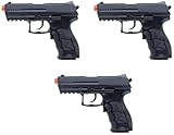 Elite Force HK Heckler & Koch P30 Electric Blowback 6mm BB Pistol Airsoft Gun, Black (Pack of 3)