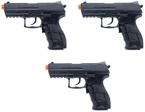 Elite Force HK Heckler & Koch P30 Electric Blowback 6mm BB Pistol Airsoft Gun, Black (Pack of 3)