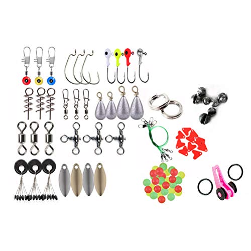 Pescaria 188 pçs/set acessórios da ferramenta de pesca kit chumbadas contas giros snaps ganchos alic