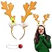 Reindeer Antlers & Light-up Blinking Flashing Nose - One Size Fits All This Christmas