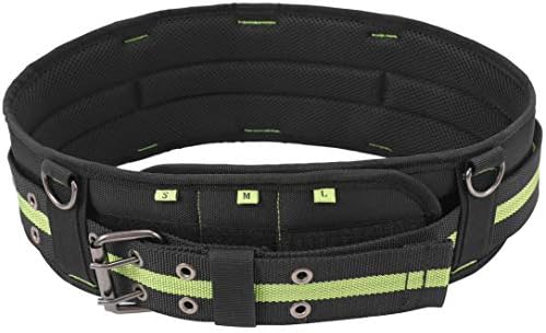 Padded Tool Belt w/ 5-inch Back Support | Adjustable Waist 28" - 48" 1000D Ballistic Material | Lightweight Comfortable & Strong Durable | HD Contractor Grade Pouch Apron for Electrician, Construction