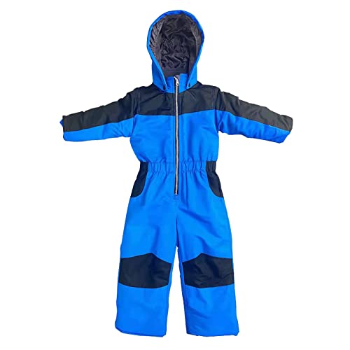 MEYOCEYO Combinaison de Ski Enfant Garçons Filles Imperméable Unisexe Combinaisons de Neige Barboteuse Hiver avec Capuche Amovible Bleu 24mois Cover