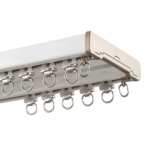 Tringle rideau douche robuste en aluminium pour suspendre deux rideaux sans percer le mur