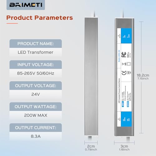 Transformateur 220V 24V 200W pour alimentation de ruban LED en extérieur - 3